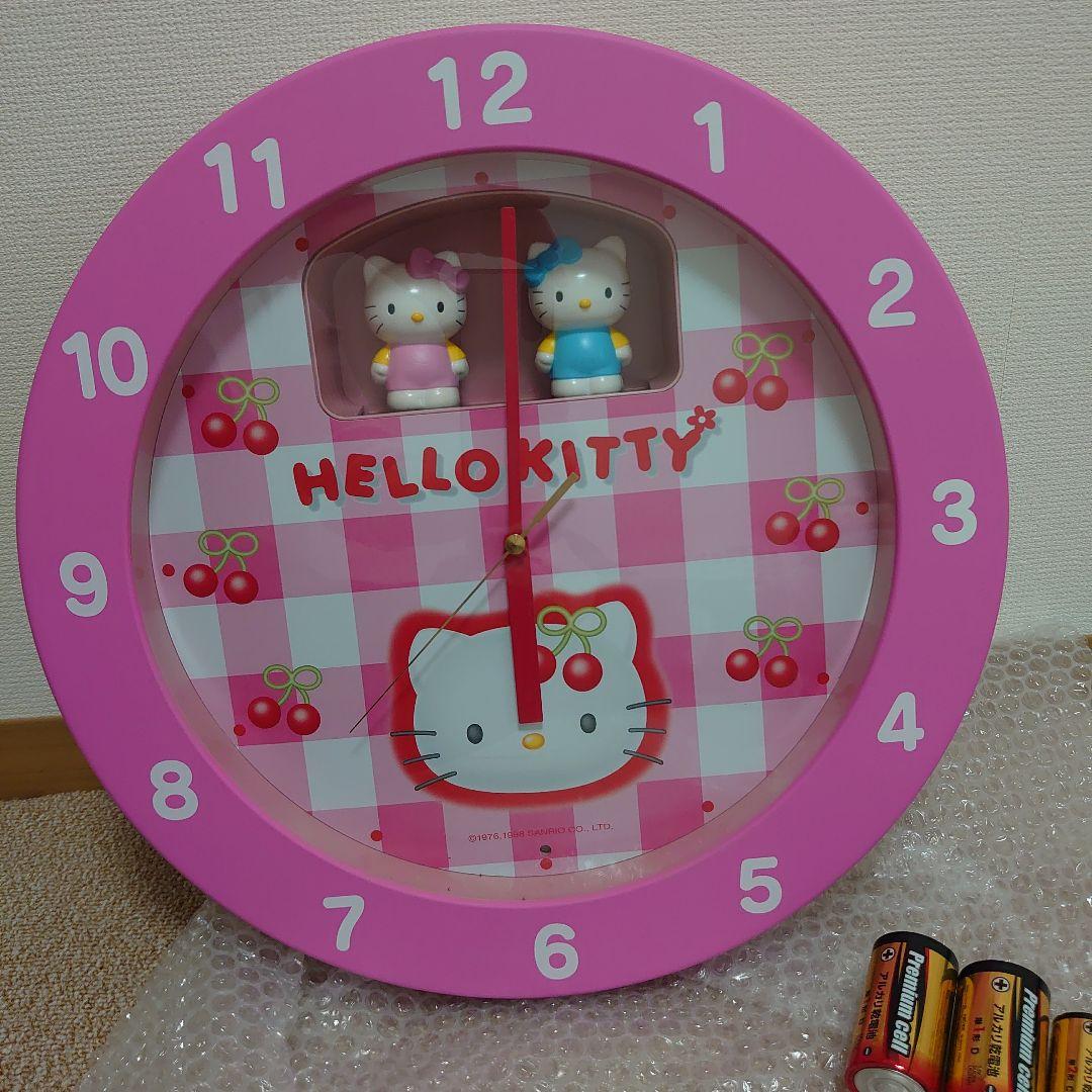ハローキティ からくり掛け時計 さくらんぼ 当時物 - メルカリ