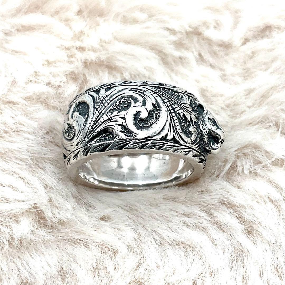 グッチ GUCCI タイガー キャットヘッド アラベスク リング シルバー925