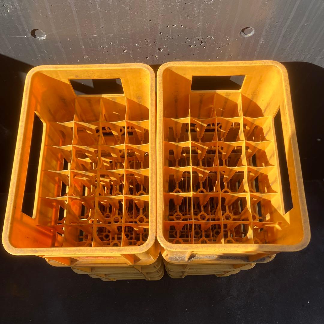 ジュース瓶ケース 8個 コンテナ ケース ボックス ビールケース 昭和