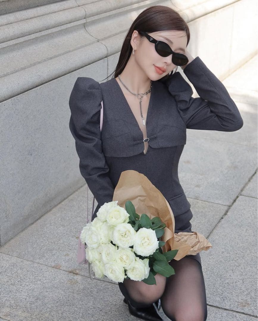 ワンピース JOSEMOON POWER SHOULDER MINIDRESS POWER SHOULDER MINIDRESS – JOSEMOON