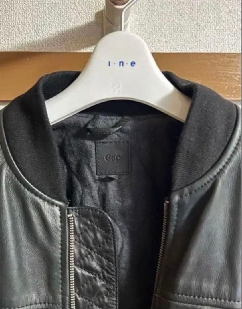 OLD GAP レザージャケット 牛革 Lサイズ 短丈90s ボンバージャケット