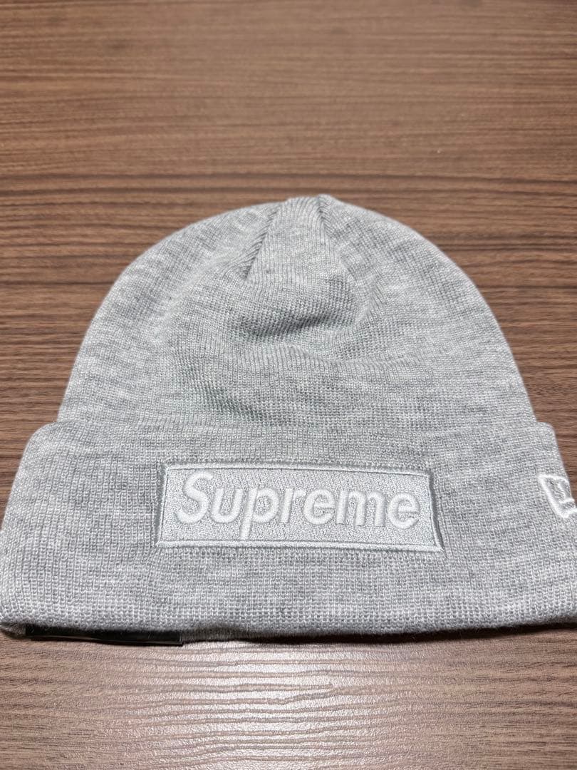 Supreme New Era Box Logo Beanie グレー - メルカリ