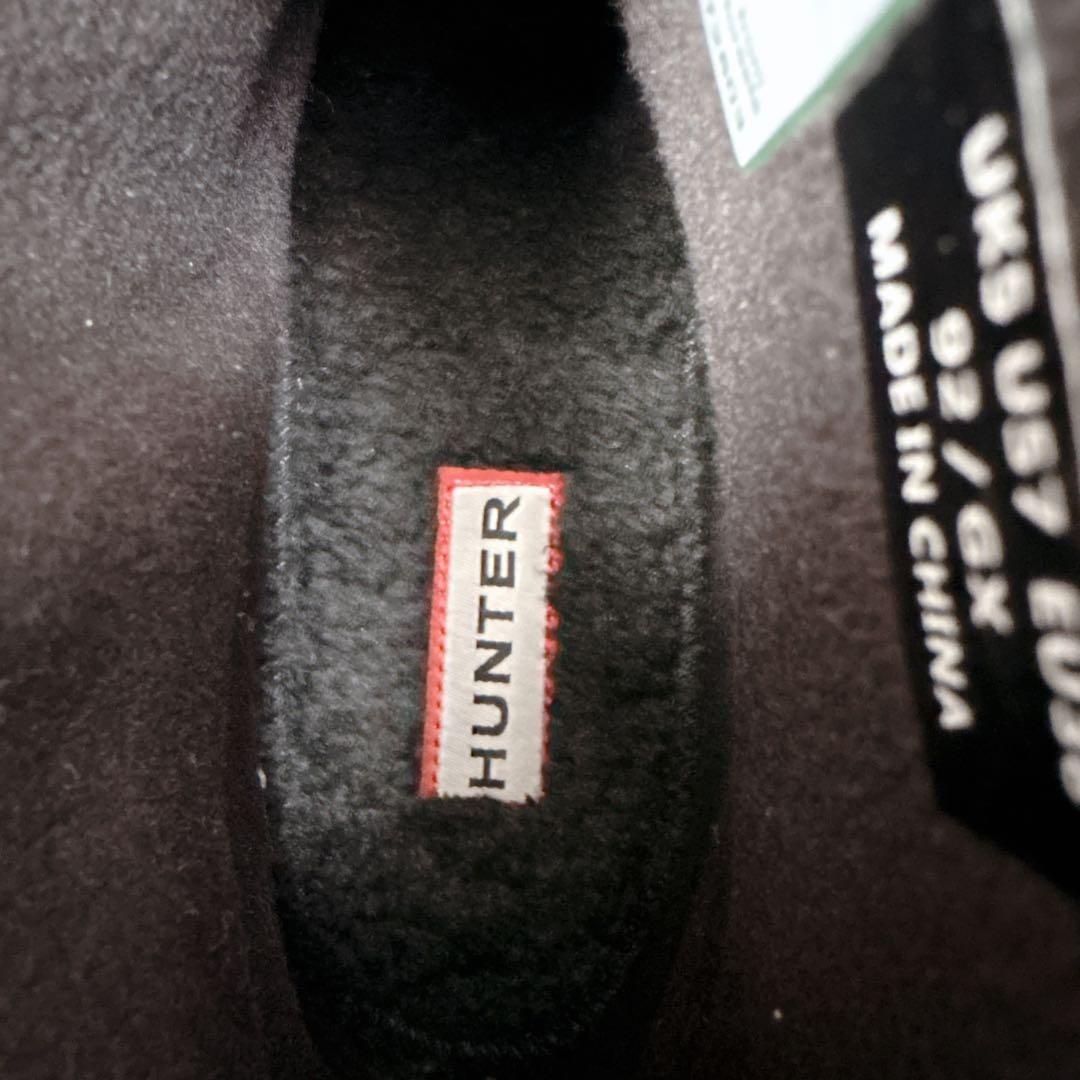 【美品】HUNTER（ハンター）スノーブーツ 24.0cm ブラック アウトドア