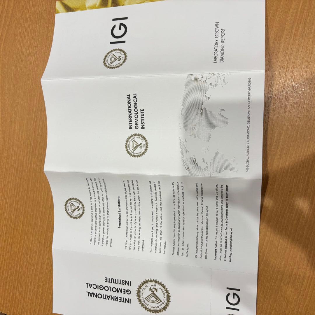 ♪ラボグロウンダイヤモンド　1.01ct Fカラー　VS1 IGI鑑定書