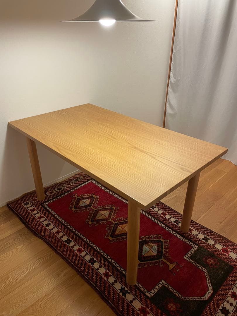 無印良品　木製テーブル　オーク材　ダイニングテーブル 木製テーブル 引出付 節あり 幅180cm | 無印良品