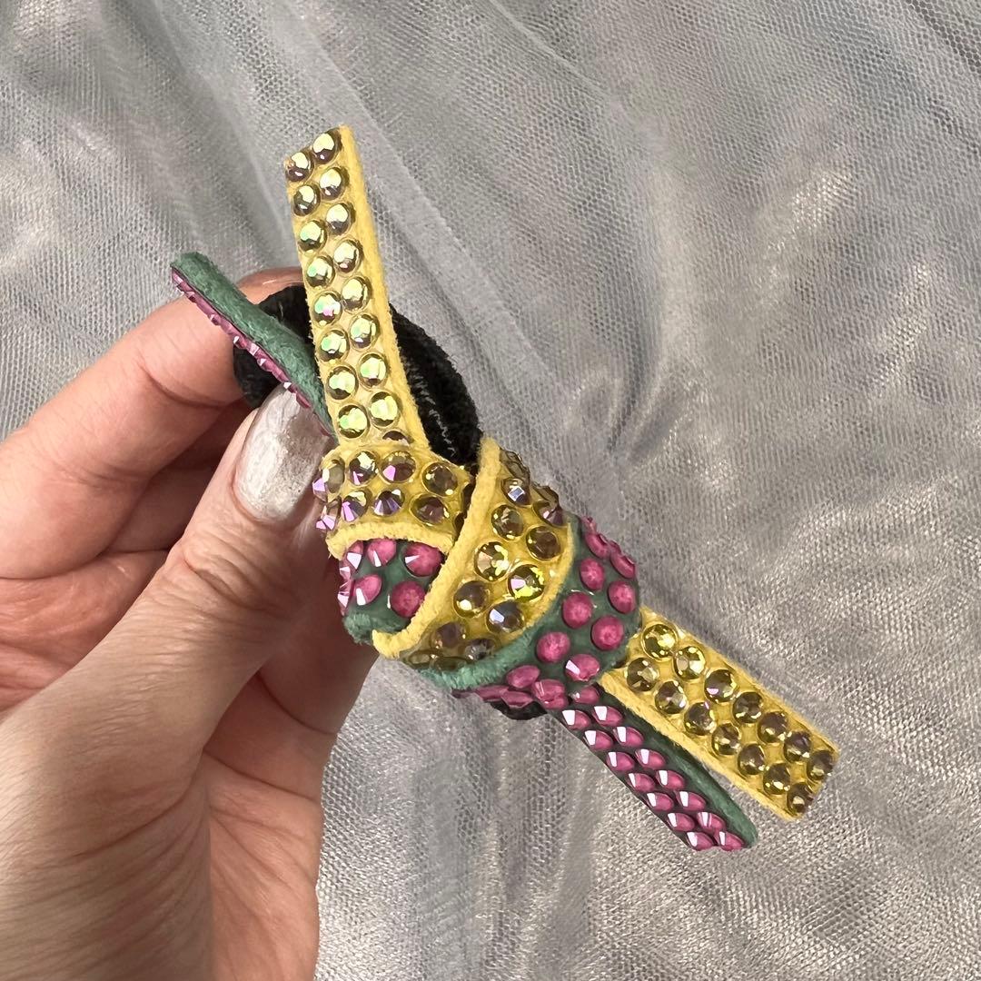 中古品】acca ヘアゴム カスタムカラーポニー ライムイエロー×ピンク