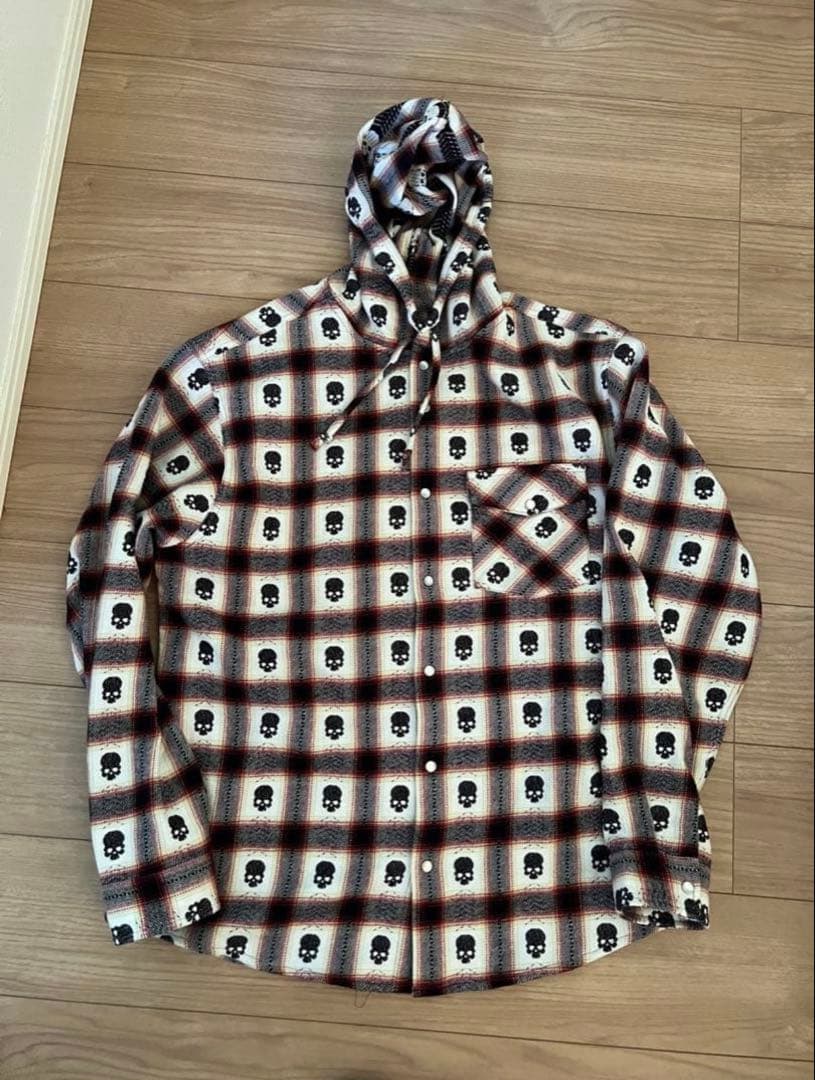 Supreme/Number Nine Hooded Flannel Shirt - メルカリ