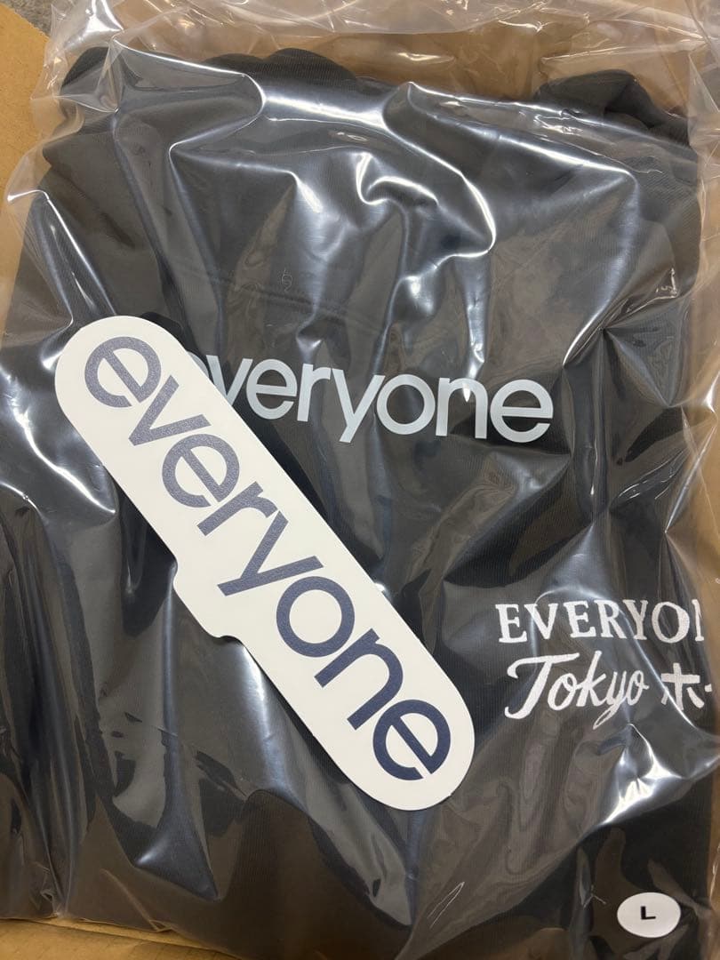 専用　everyone j.30000 tokyo ホール hoodie L everyone j.30000 tokyo ホール logo hoodie (CHARCOAL) | everyone