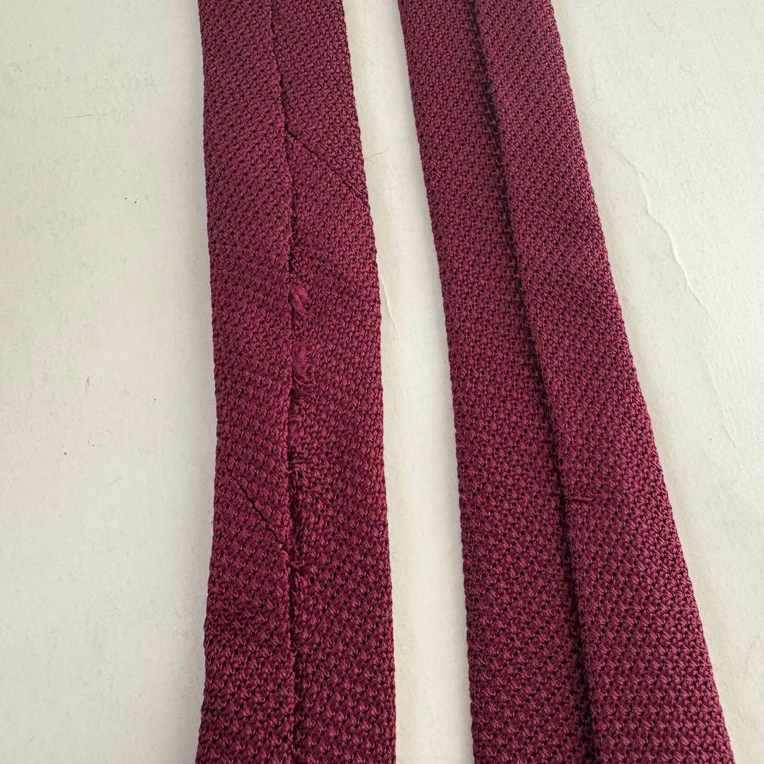 Kingsman by Drake´s バーガンディ ネクタイ 無地 グッズ