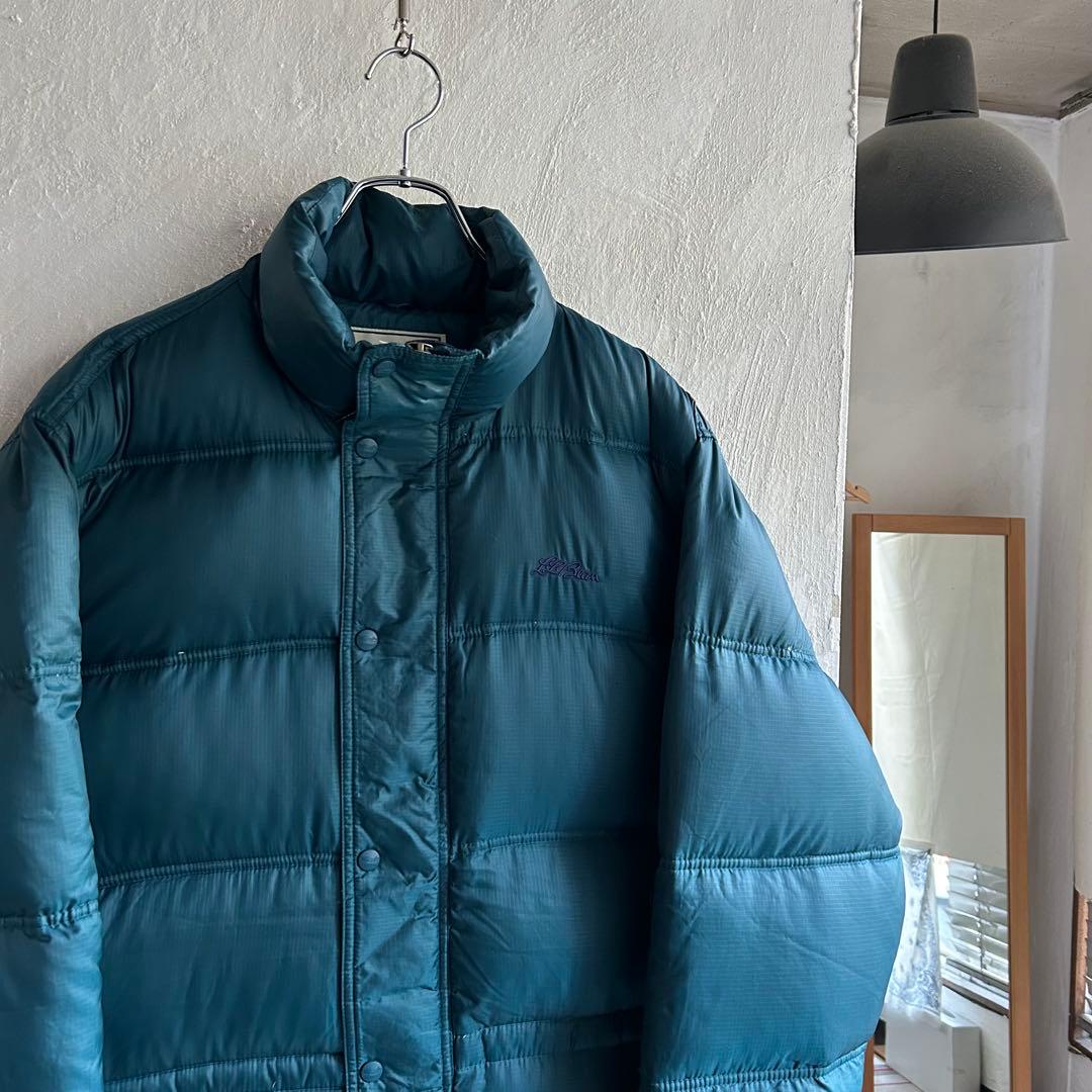 80S L.L.Bean ロゴ刺繍 グースダウン ダウンジャケット グリーン