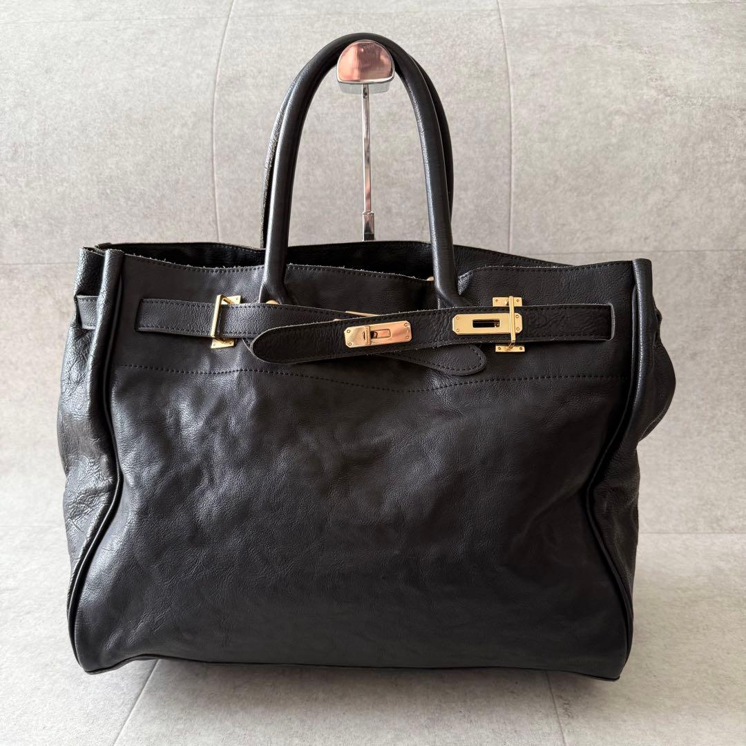 シータパランティカ　ハンドバッグ　金具　シボ革　本革　黒　大容量 sita parantica（シータパランティカ）の「◇sita parantica（シータ