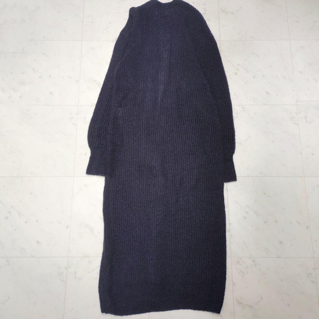 loin./ロワン/モヘア混ロングニットカーディガン/38/M/ネイビー - メルカリ