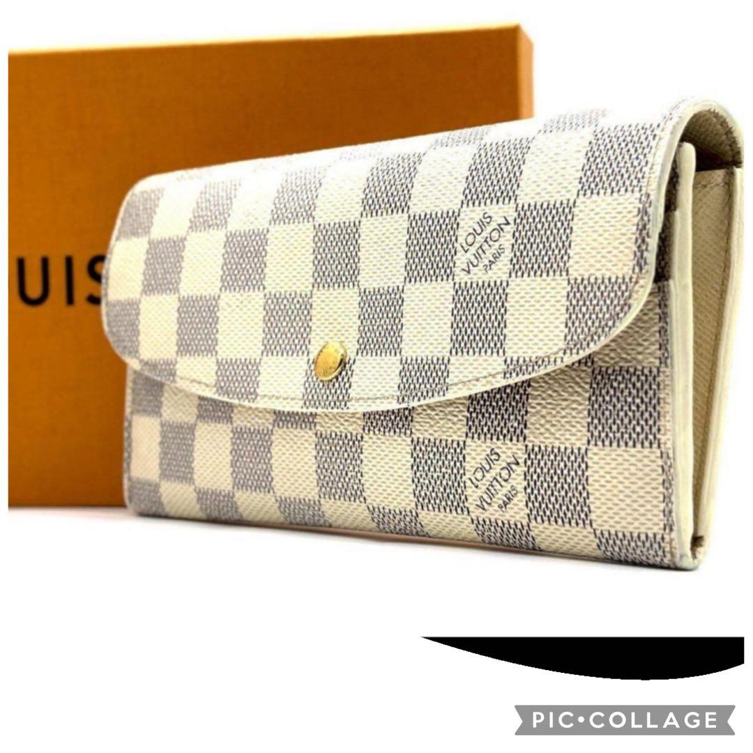 ルイヴィトン 長財布 ポルトフォイユ エミリー ダミエ アズール チェ