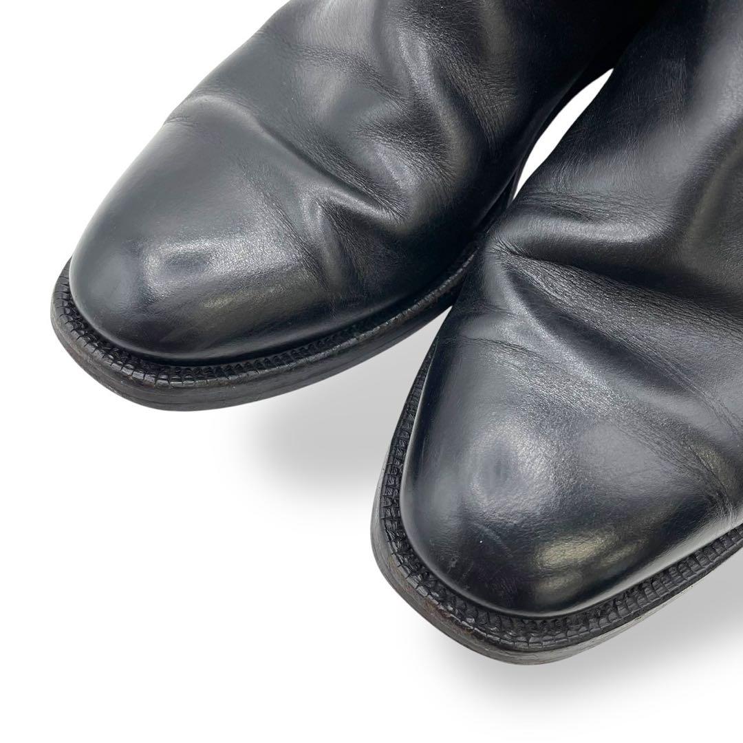 極美品　名品　バーバリー　ジョッパーブーツ　ショート　レザー　黒　25.5cm