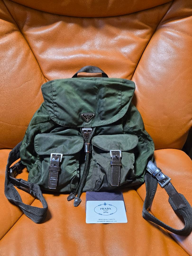 PRADA　プラダ　オリーブグリーン　バックパック　リュック　白タグ 楽天市場】【中古】【バッグ】PRADA プラダ ナイロン バックパック