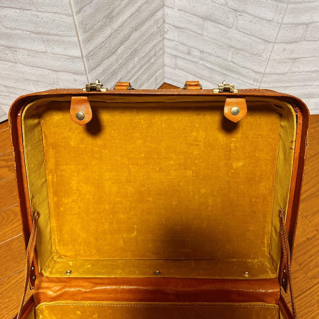 革製】ヴィンテージ レザートランク 角型ドクターバッグ 大容量