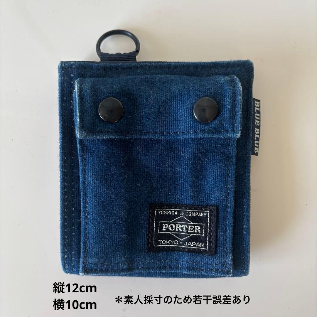 PORTER X BLUEBLUE 二つ折り財布 ネイビー - メルカリ