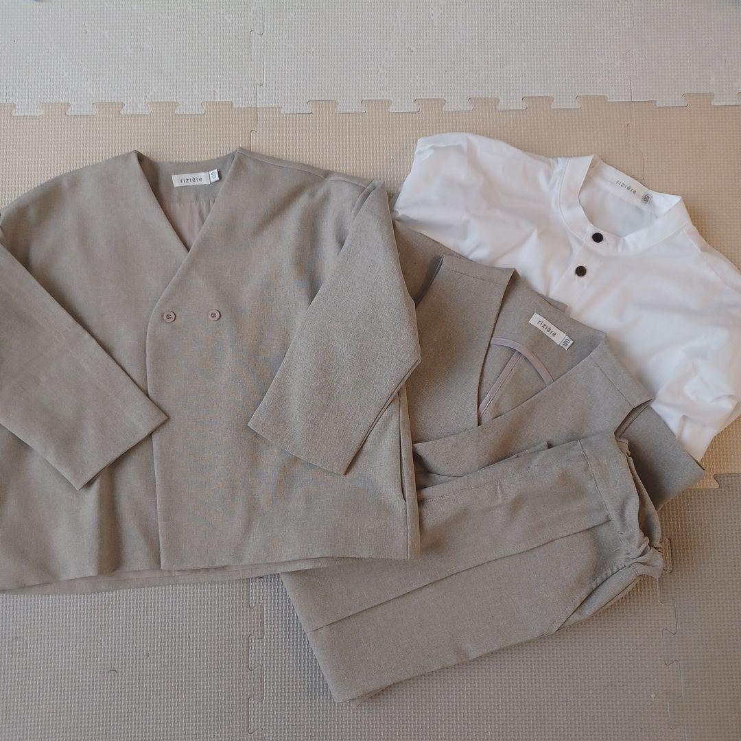 riziere セットアップ 23AW riziere（リジェール） セットアップ 配色ラインサマーセットアップ
