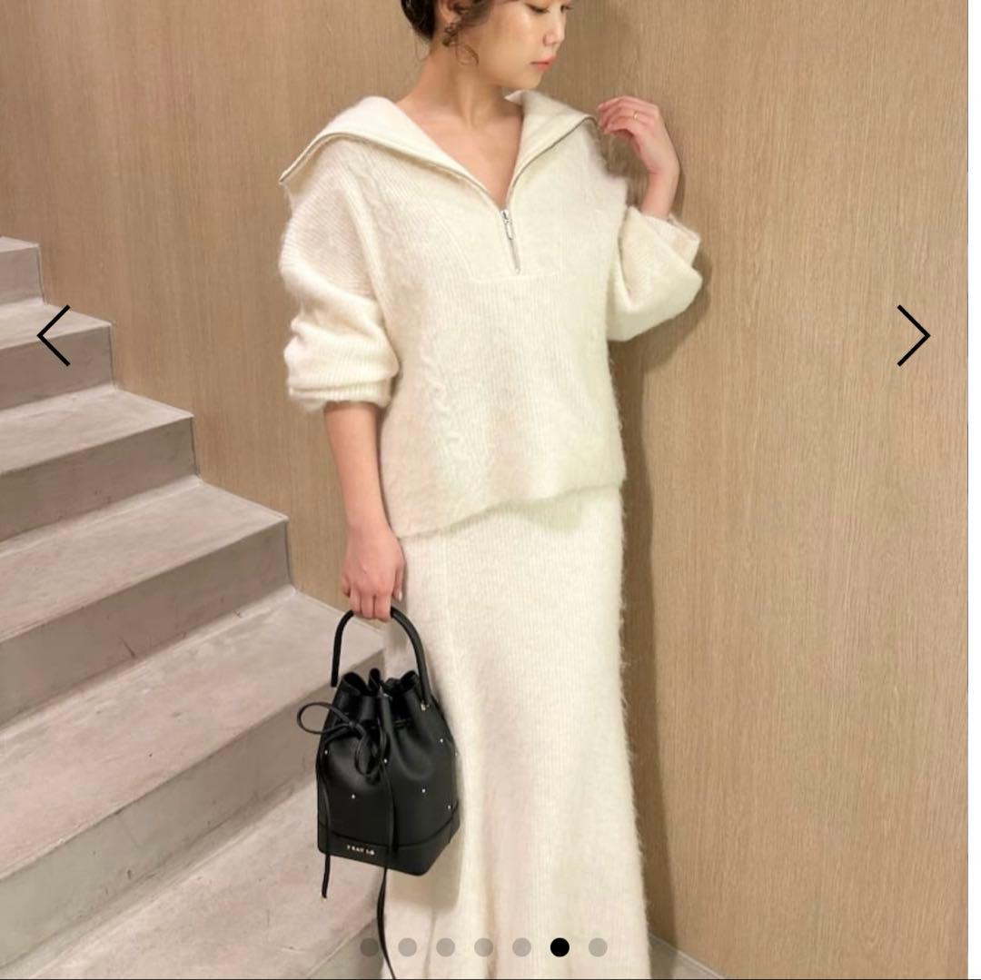 新作FRAY.I.D アルパカシャギーニット セットアップ 完売商品【新品