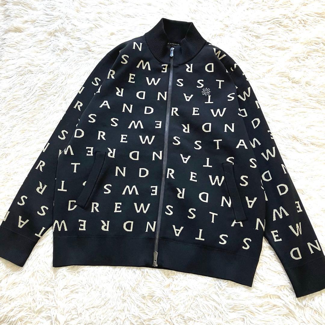 St ANDREWS 14Gロゴジャガードフルジップニット 2025秋冬 ゴルフの通販