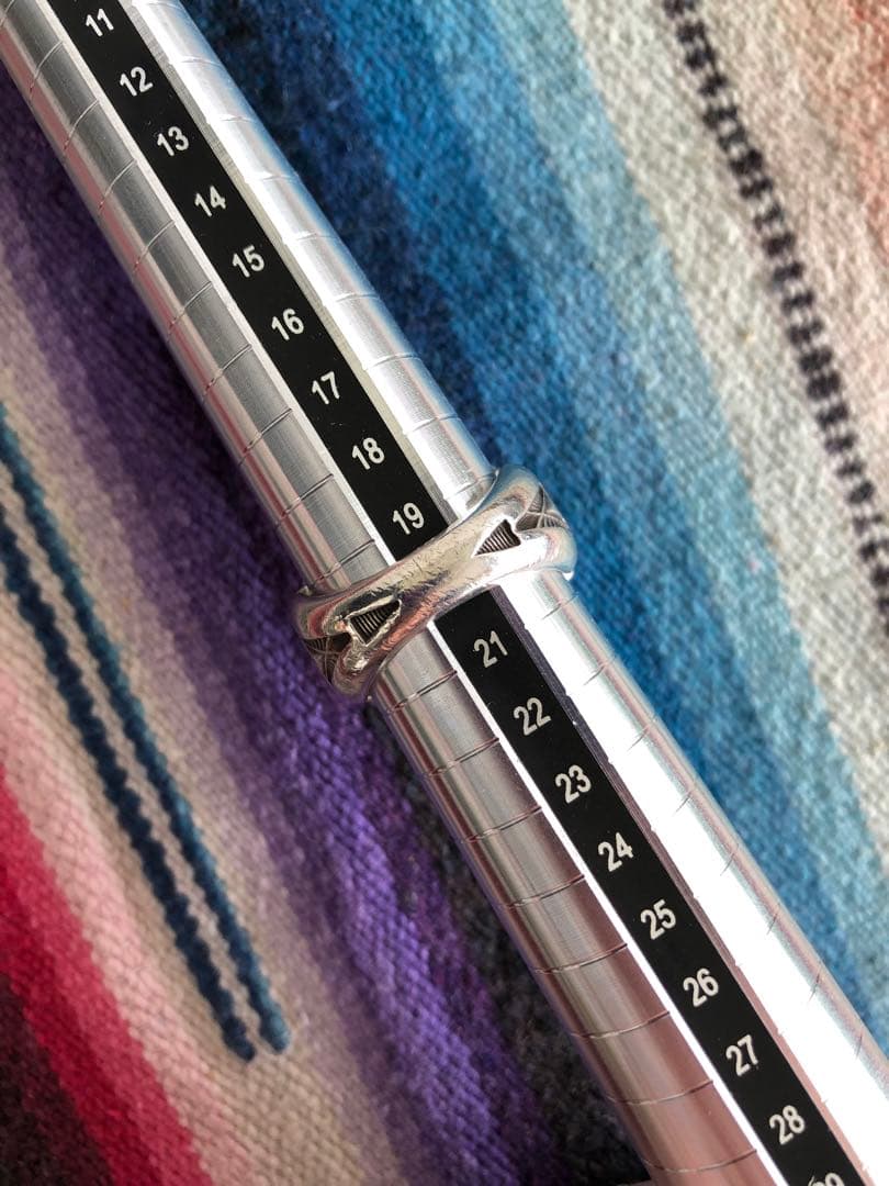 ナバホ 巨匠 トーマスカーティス サンバースト 14K×シルバーリング 銀