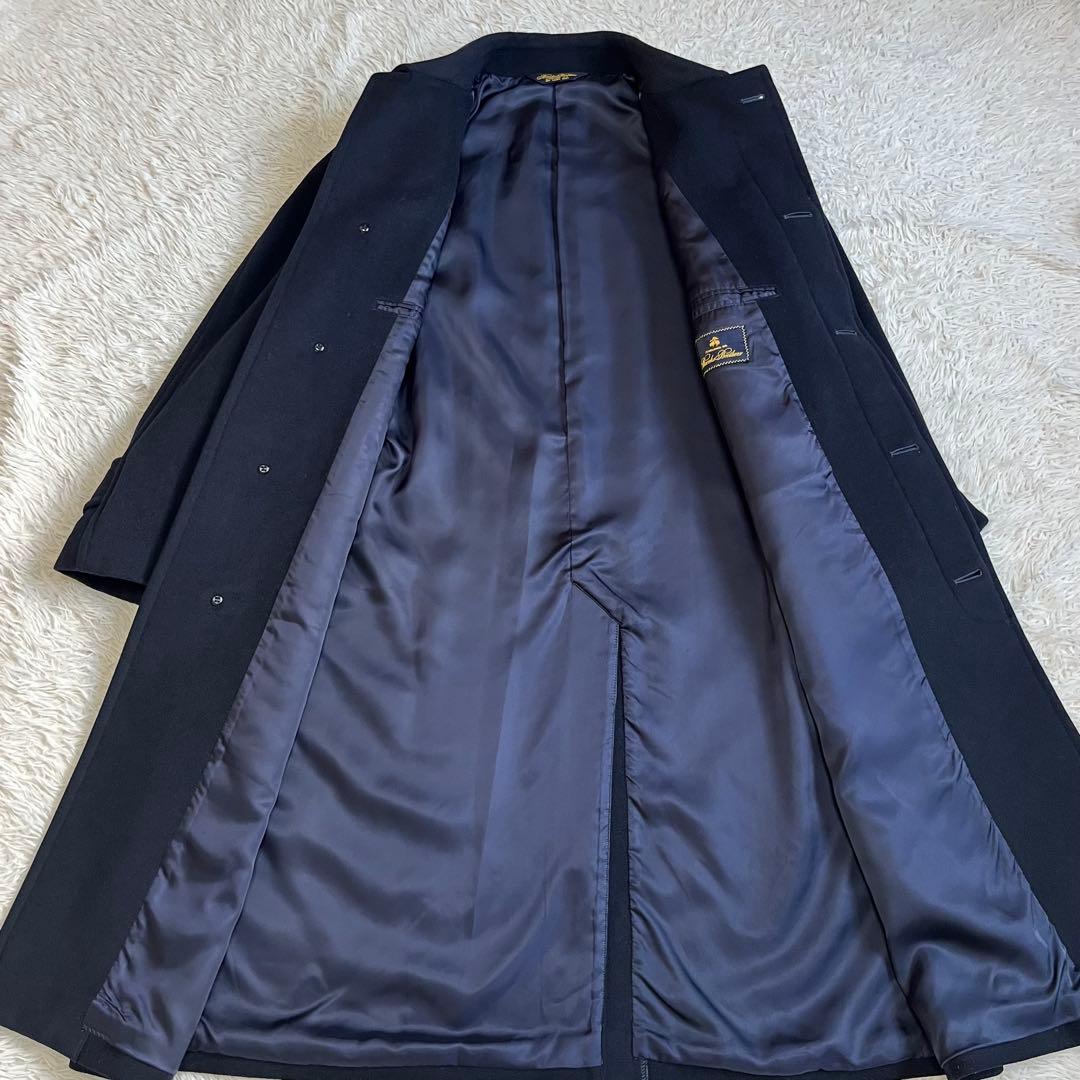 美品】ブルックスブラザーズ 比翼 ステンカラーコート カシミア混