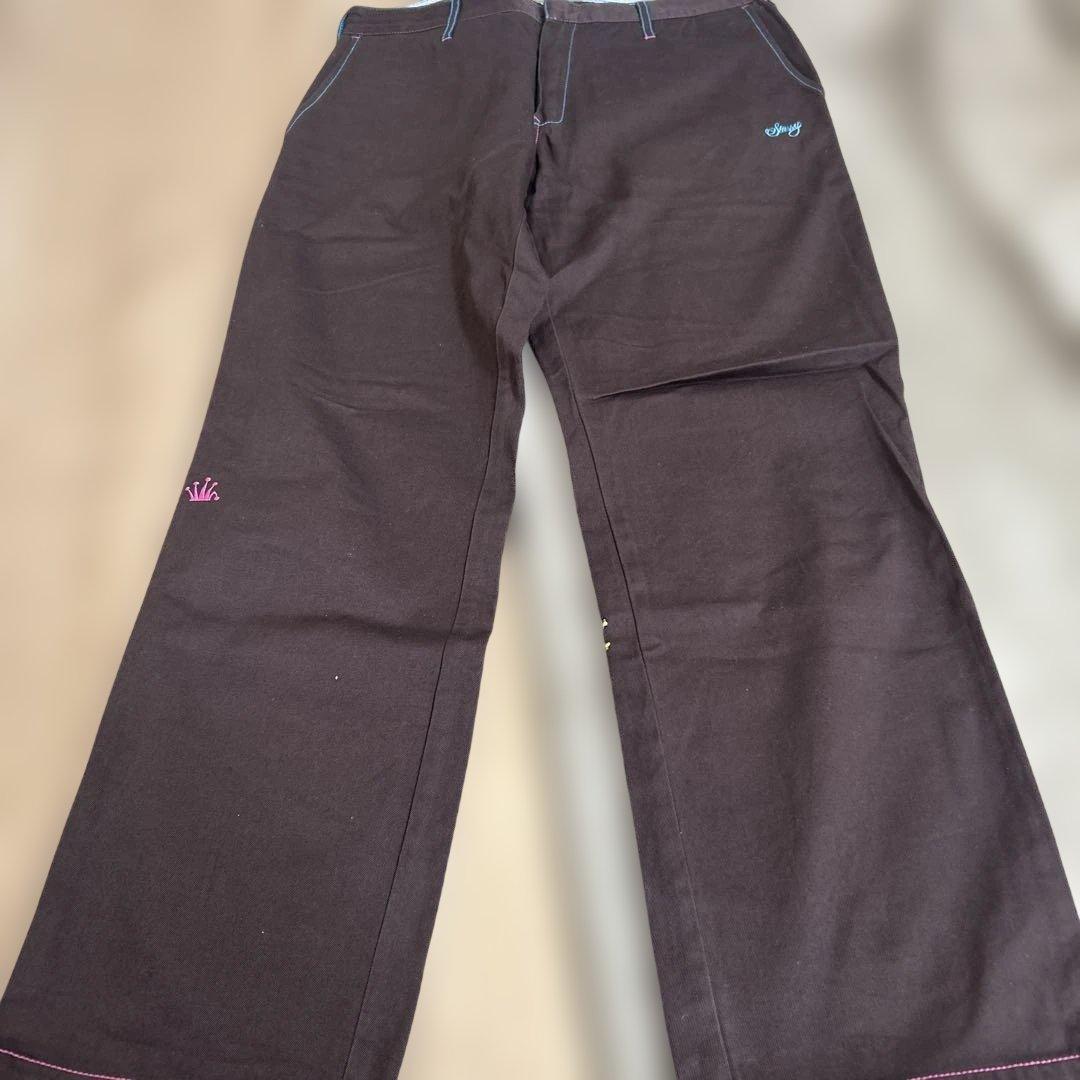 Stussy ブラウン ワークパンツ 32 - メルカリ