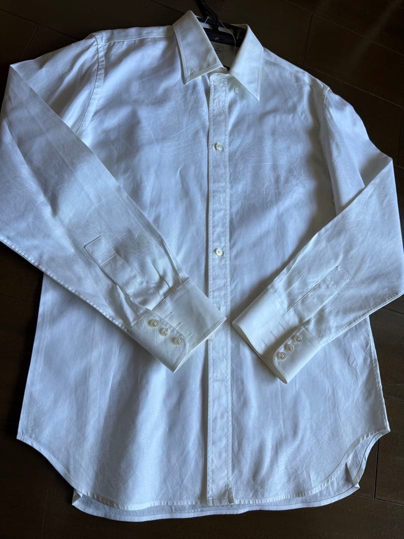 ベルルッティ　カリグラフィー　長袖シャツ　ホワイト　40 シャツ 紳士用 | ベルルッティ JP