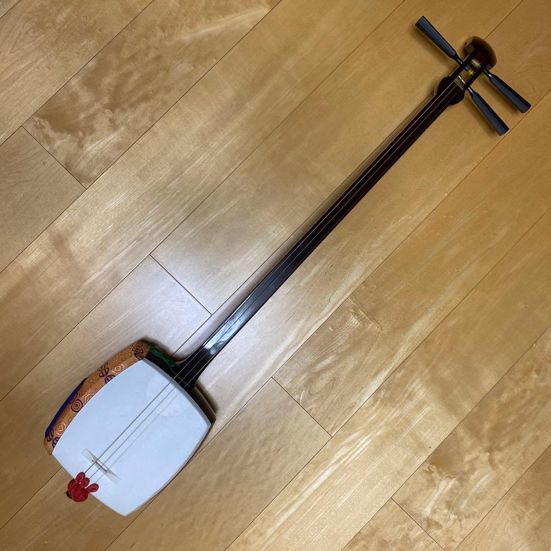 学校用三味線⭐︎教材用簡易型⭐︎破れなし⭐︎スズキ⭐︎撥なし⭐︎ケースなし⭐︎収納袋あり 鈴木楽器製作所 学校用三味線セット かえで MS-8 音色・耐久性・コスト