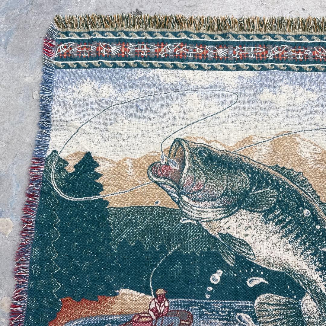 釣り 魚 ブランケット マルチカバー ソファーカバー ラグ 151x121