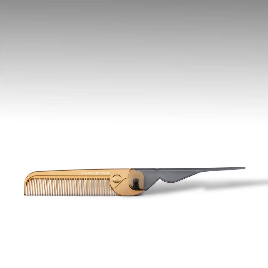 LOVECHROME 折りたたみコーム ゴールド 楽天市場】ラブクロム くし コーム ゴールド ヘアコーム 折りたたみ