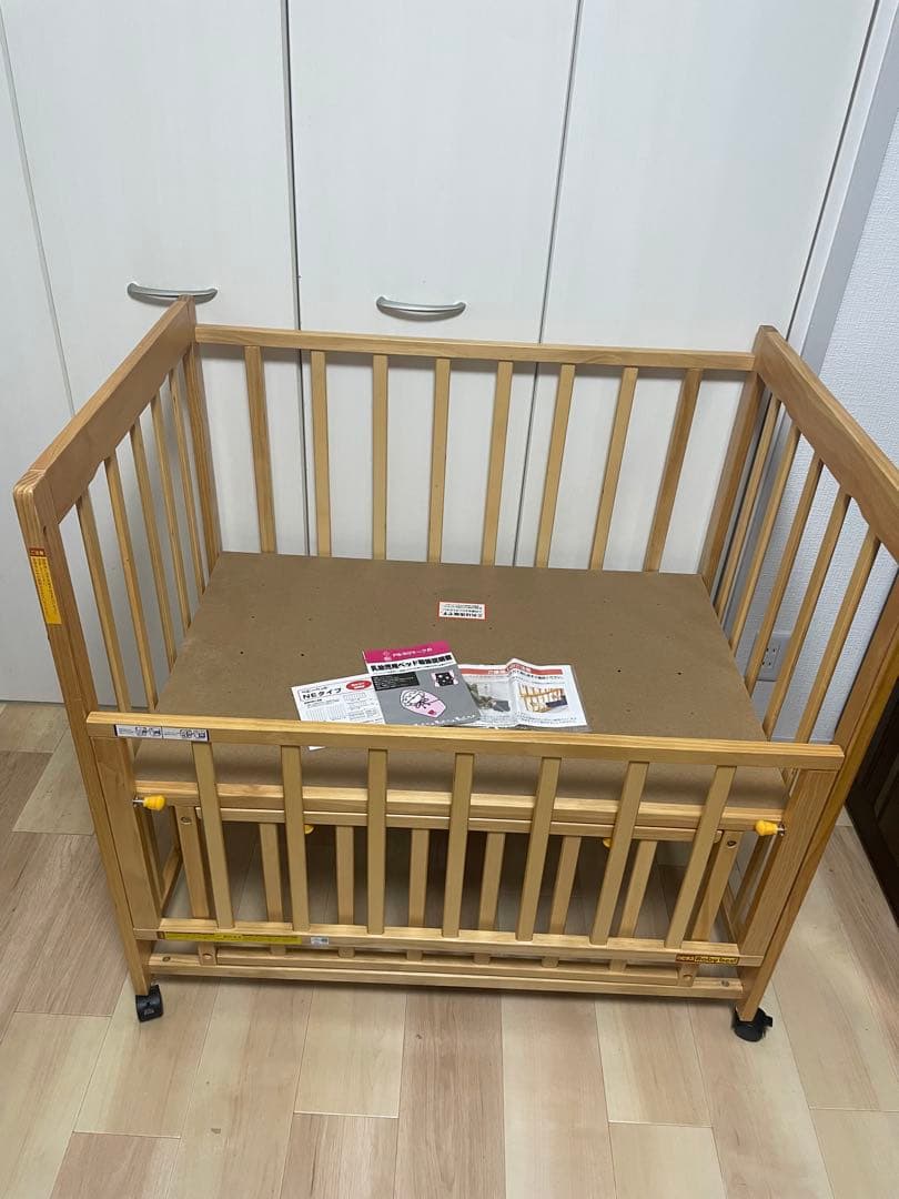 取説付き送料込み】ベビーベッドミニ 西松屋 ヤトミ 木製 NEタイプ
