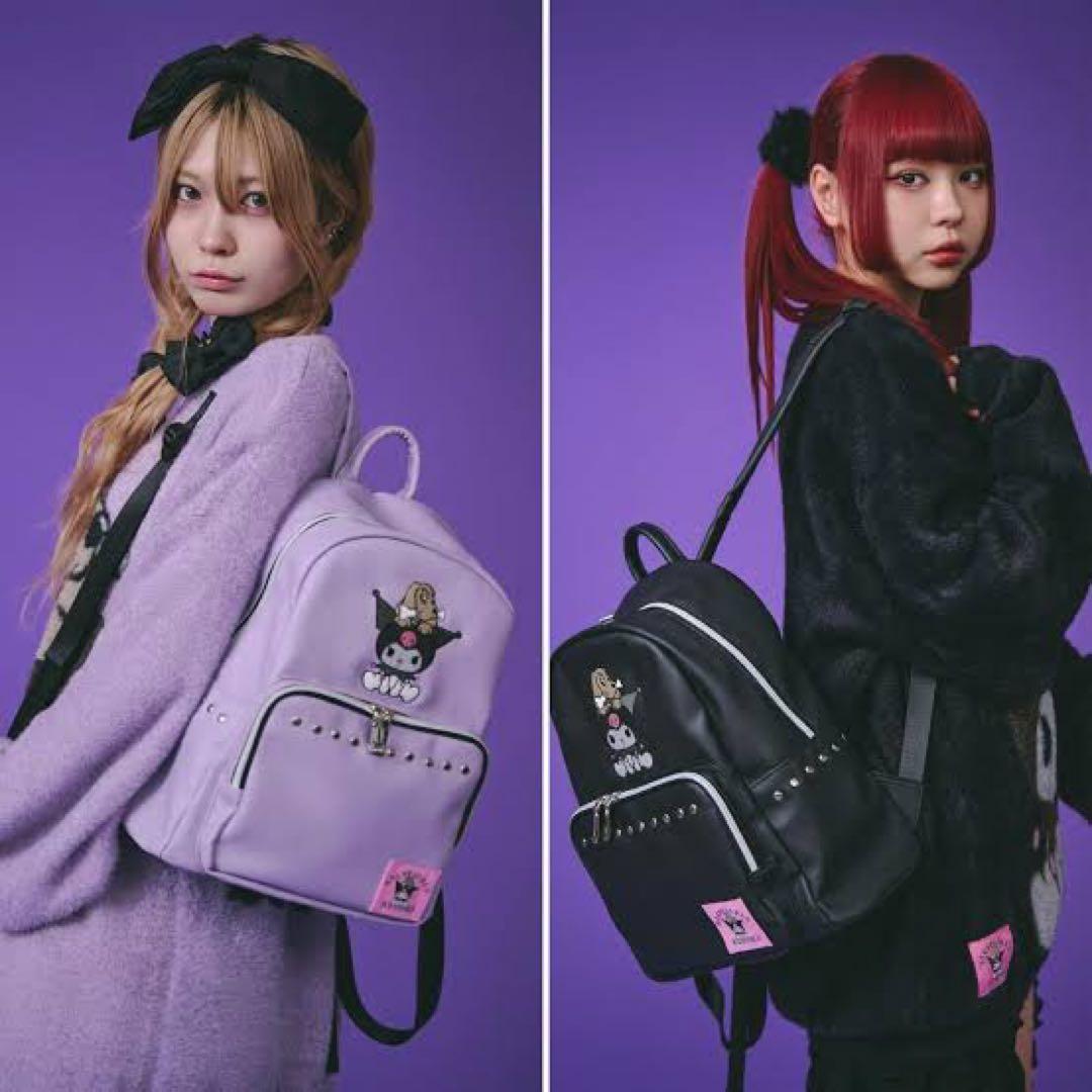 クロミ ガルフィー コラボ リュック ポケット付き 紫 地雷 サブカル