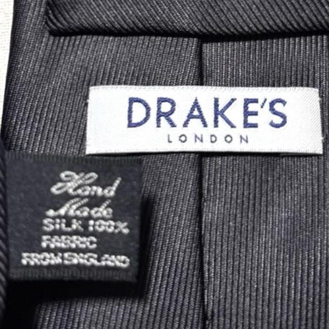 ドレイクス ネクタイ ダークネイビー 無地 ソリッド 50オンス 美品
