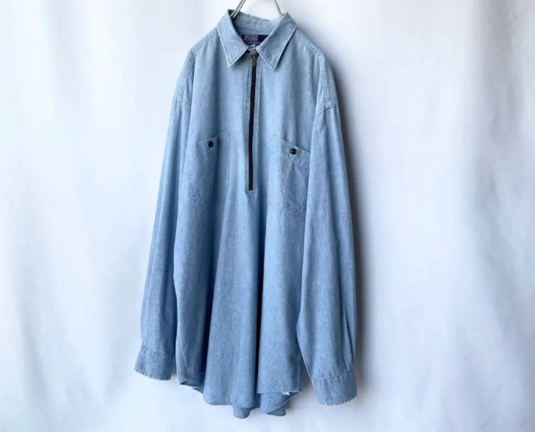 1990s polo by ralph lauren プルオーバーシャツ vintage old 90s Ralph Lauren Pullover Stripe Shirt ラルフローレン