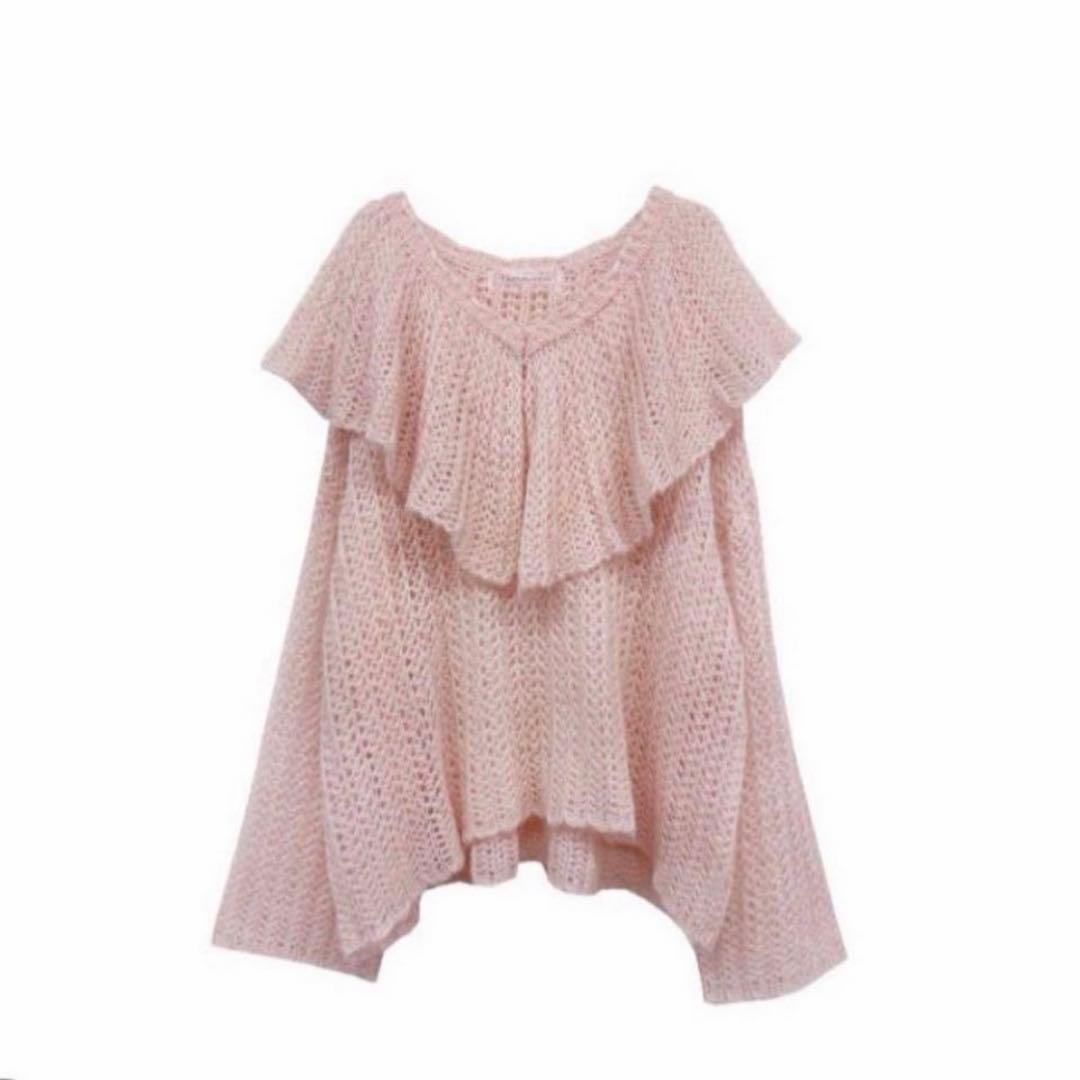 極美品】HONEY MI HONEY フリルカラークロシェニット ピンク - メルカリ