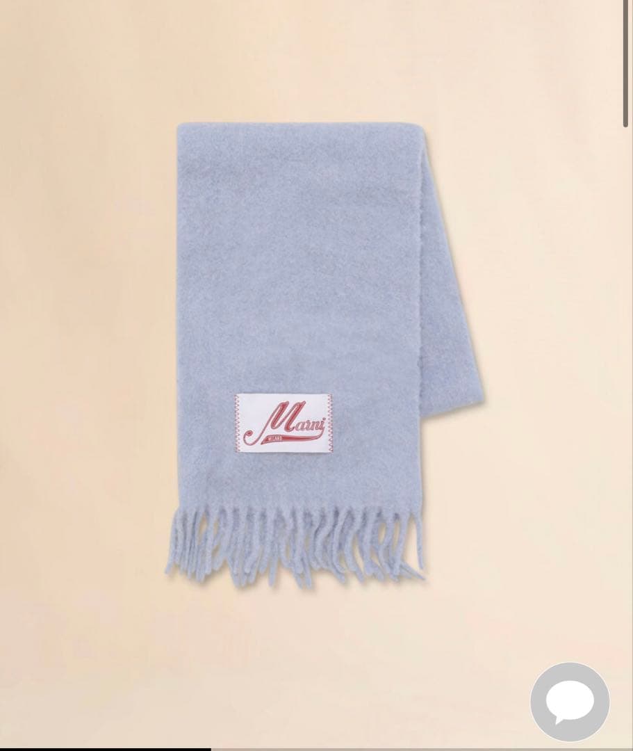 Manni ライトブルー アルパカスカーフ ライトブルー アルパカ スカーフ | Marni