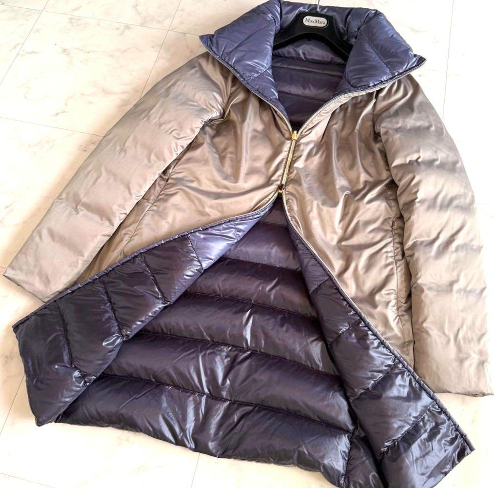 美品☆ヘルノ 2way リバーシブル スタンドカラーダウンコート バイ