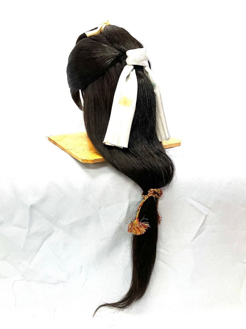 洗い髪、岡守、中サイズ、中古舞踊かつら、日本髪かつら、大衆演劇かつら、ケース付き 大衆演劇 日本舞踊 時代劇 演劇用 日本髪 かつら 芸者 大澤 岡米 2