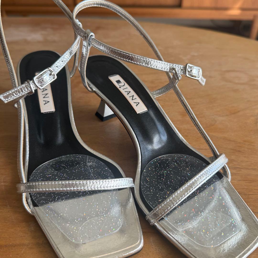 ☆ダイアナ☆シルバー ミュール 約6cmヒール - メルカリ