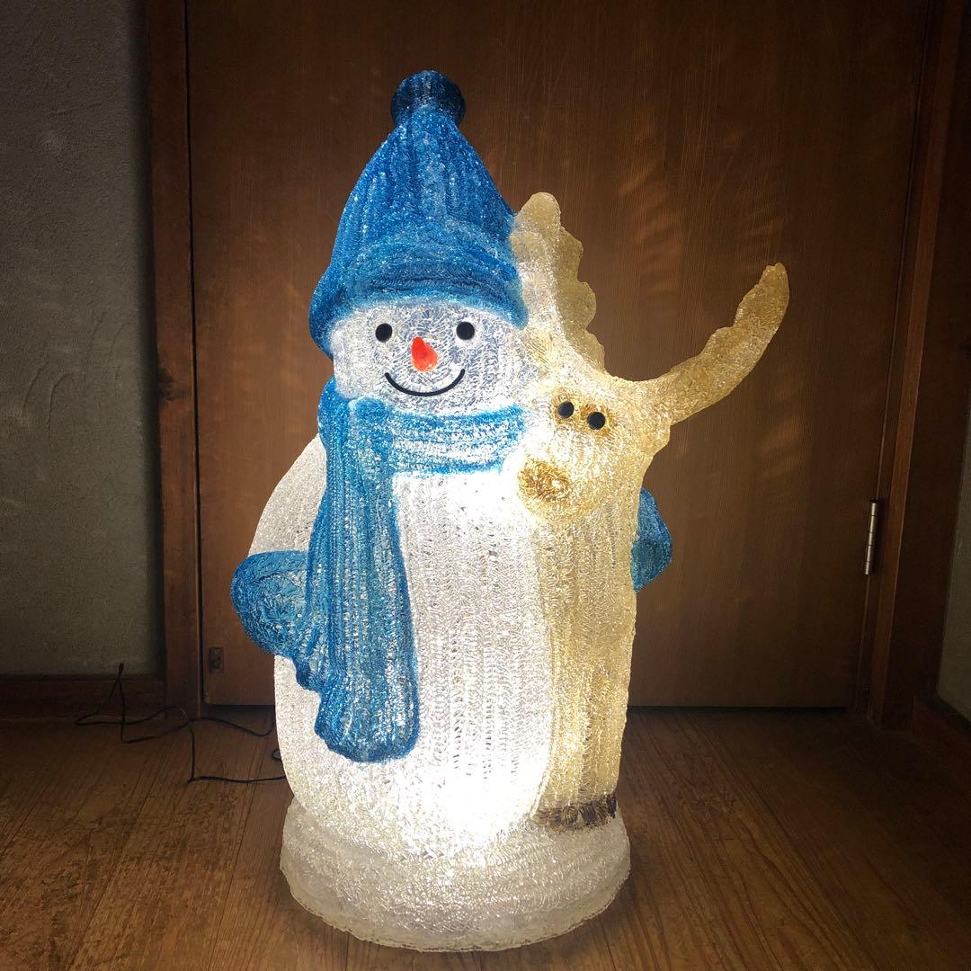 孝四郎☆スノーマンとトナカイのイルミネーション Amazon.co.jp: 2頭のトナカイとサンタ＆スノーマン＆プレゼント LED