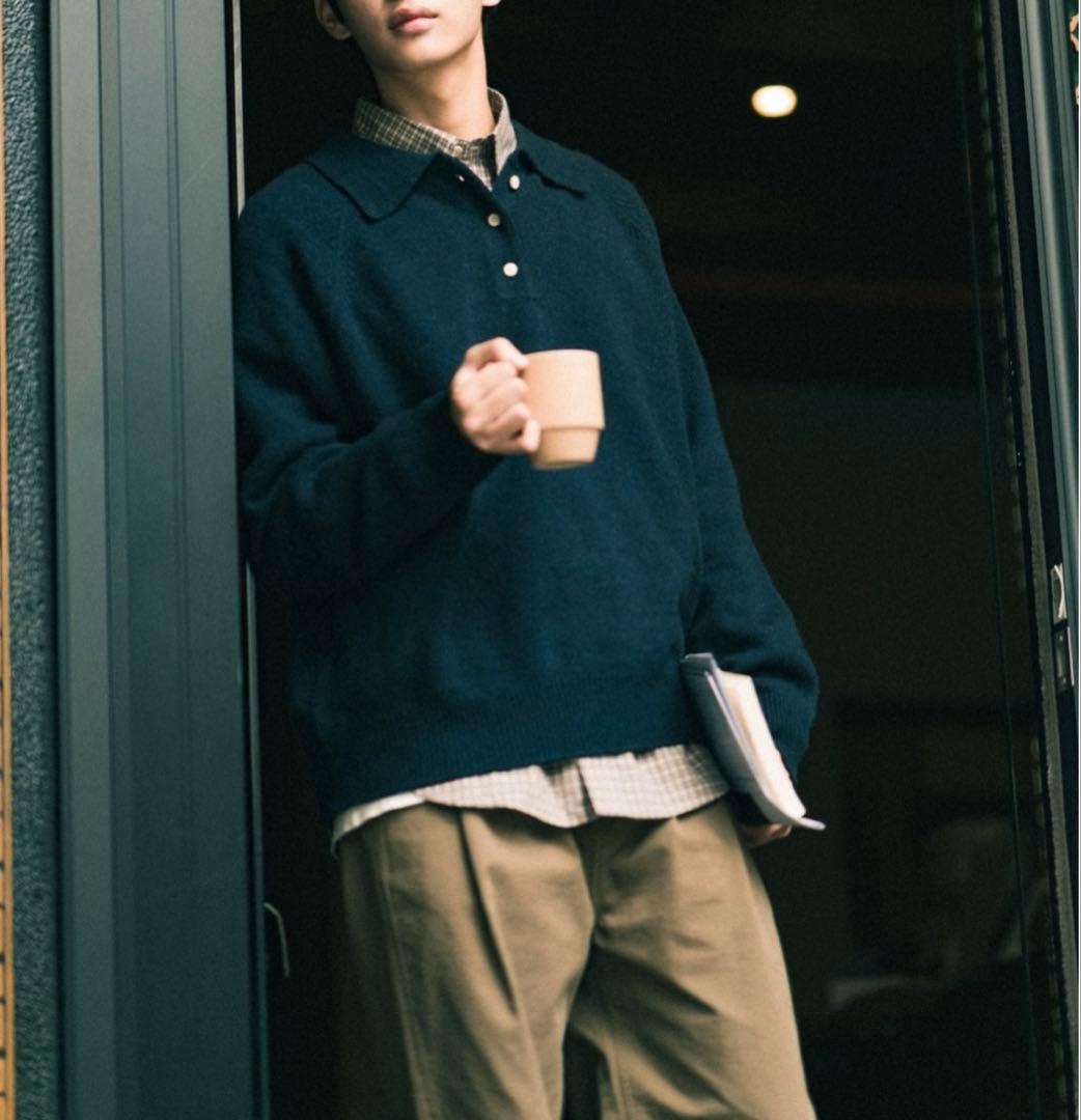 havehad Yak Wool Collar Knit XL チャコールグレー - メルカリ