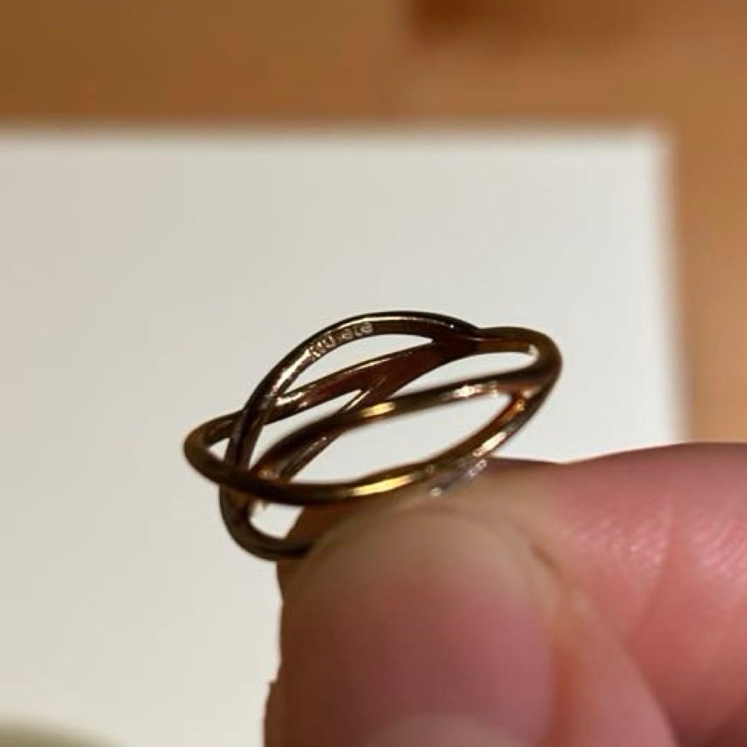 す*)様 ete トリプルクロスライン ピンキーリング 10K 4号 - メルカリ