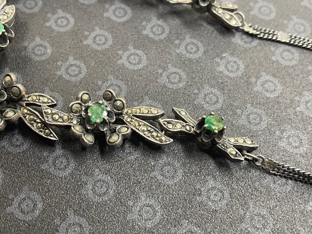 ヴィンテージ　sv925 色石ネックレス　31.4g