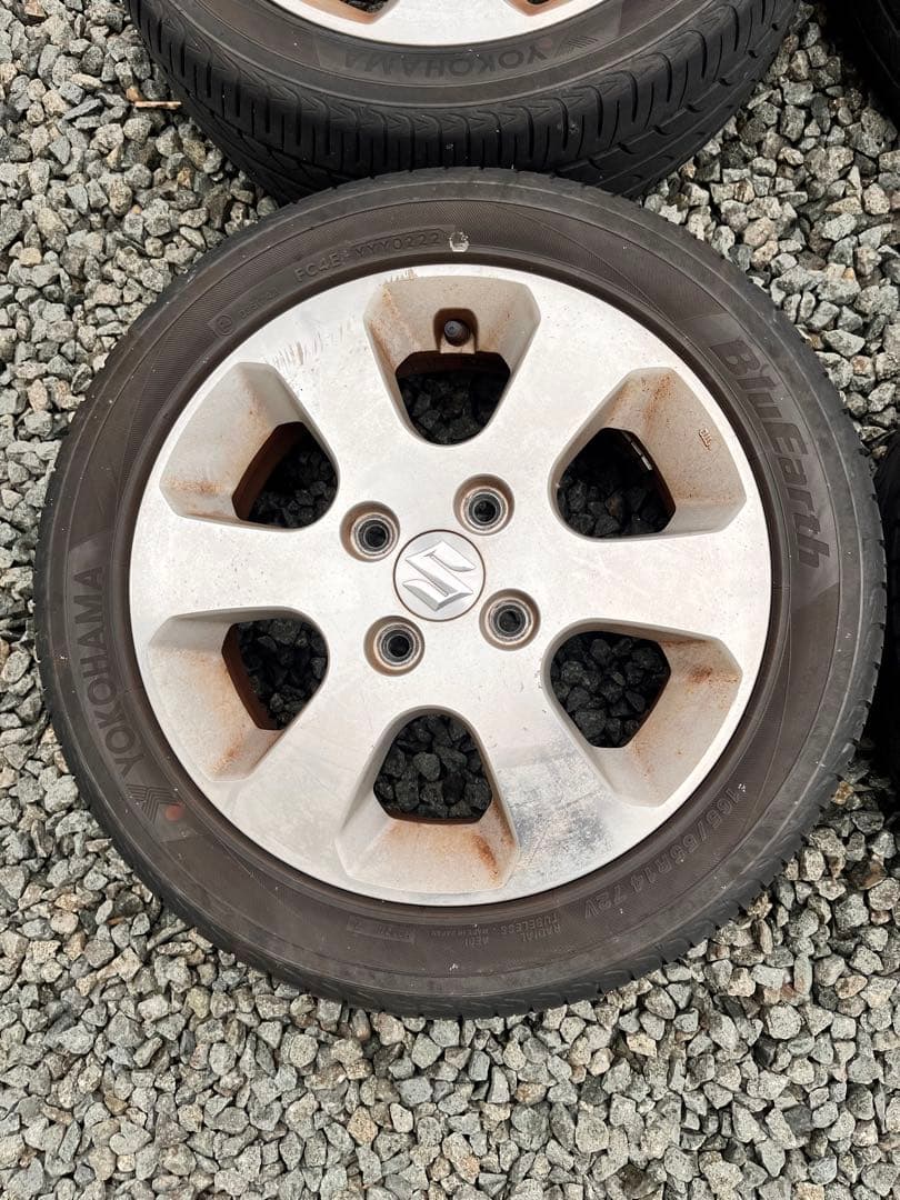 165/55R14 14インチ スズキ純正ホイールセット ヨコハマタイヤ - メルカリ