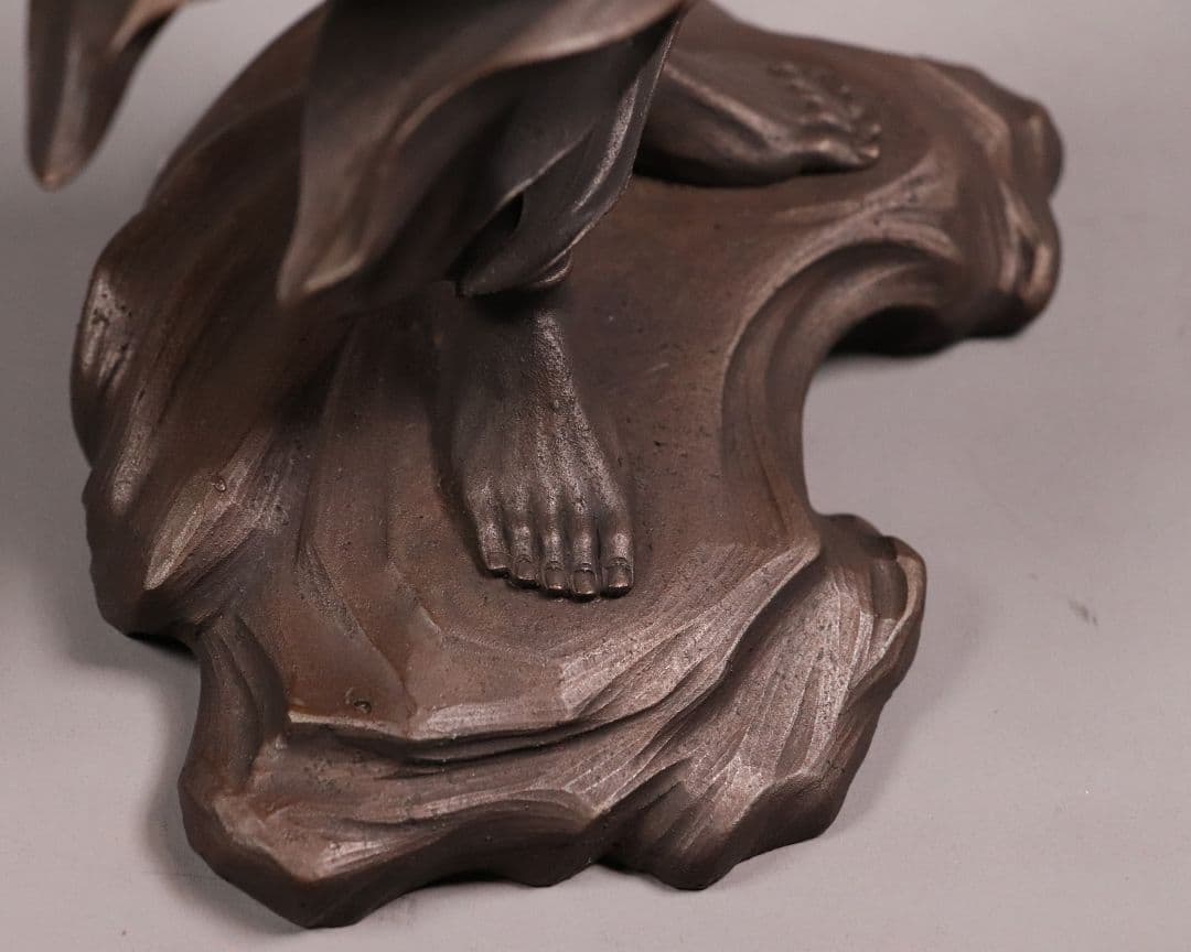 鋳銅製 高村光雲 原型 達磨大師 立像 共箱 置物 銅像 仏像【MA209