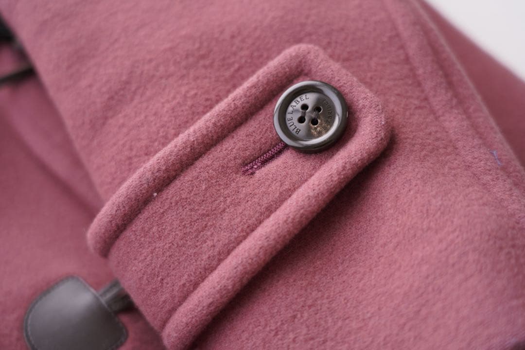 ブルーレーベル エアリーメルトンロングダッフルコート ピンク - メルカリ