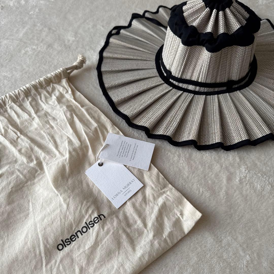 Lorna Murray 麦わら帽子 ベージュ/ブラック L LORNA MURRAY（ローナマーレイ） Capri Child 【Lサイズ】 レディース