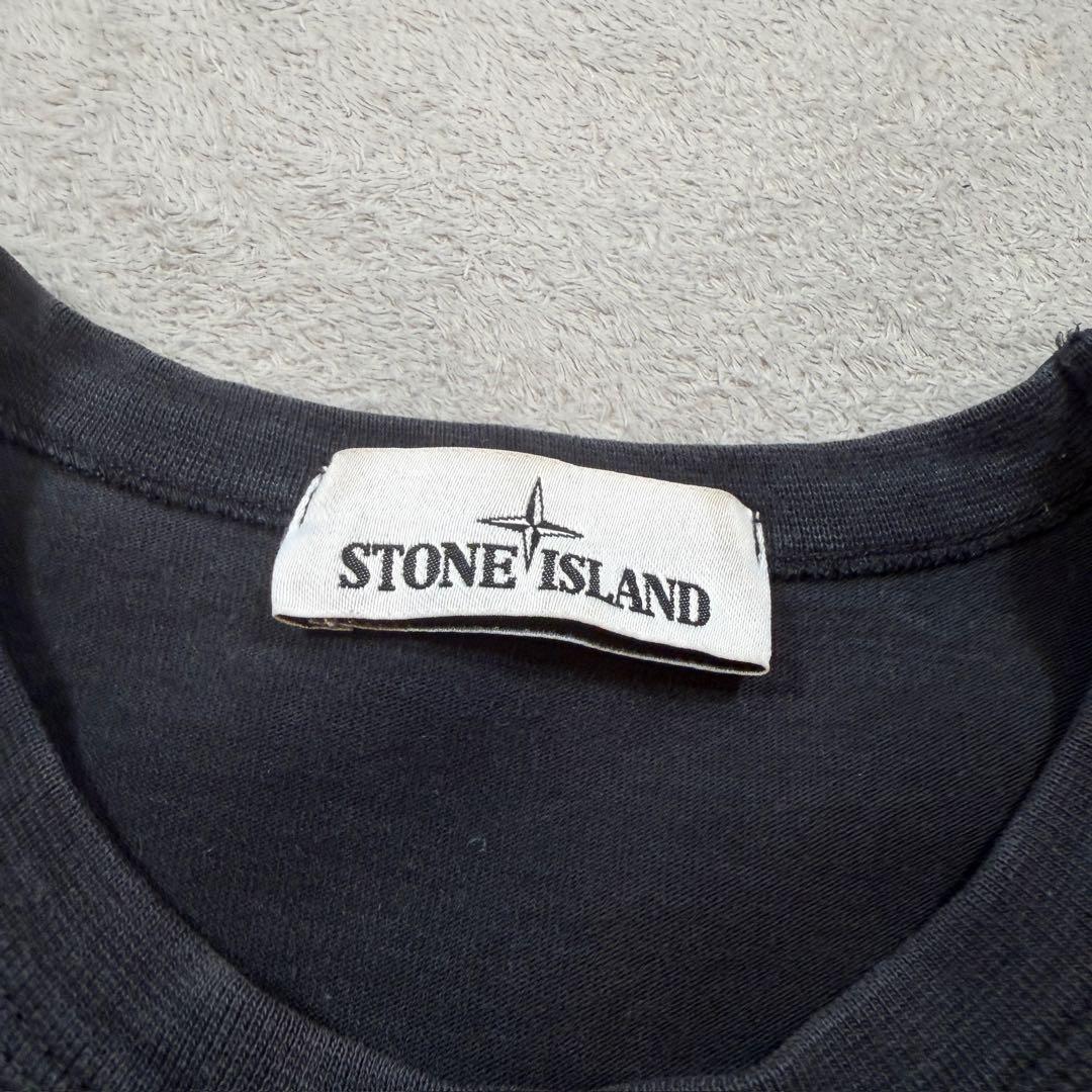 ストーンアイランド 721564450 肉厚 長袖Tシャツ ブラック Mサイズ
