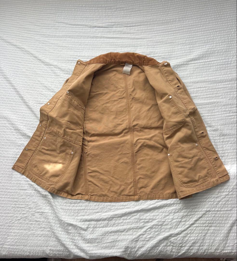 Carhartt カバーオール ベージュ コーデュロイ襟 - メルカリ